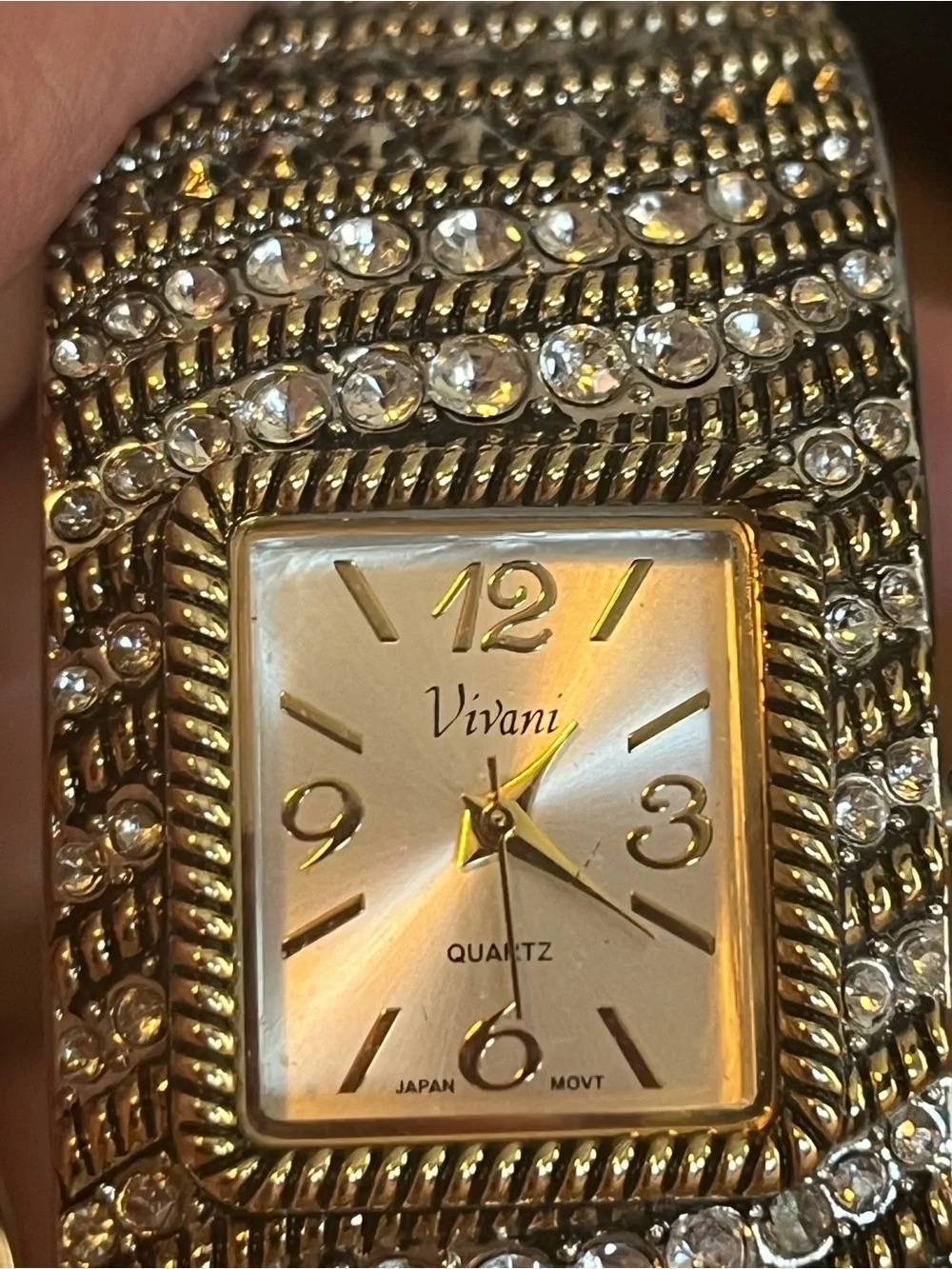 Gold and Silver Crystal-Accent Women's Bracelet Watch